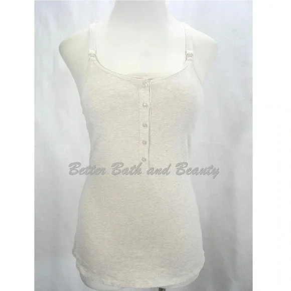 SMALL Gilligan & O'Malley Nursing Henley Cami Oatmeal NWT - Picture 3 of 11